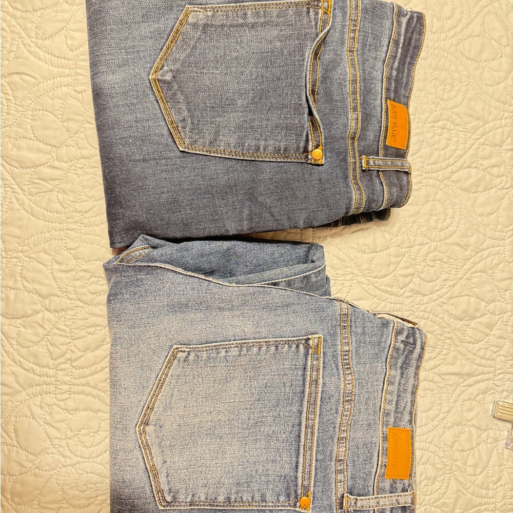 Two (2) Pairs Judy Blue Boyfriend Fit Jeans Sz 15